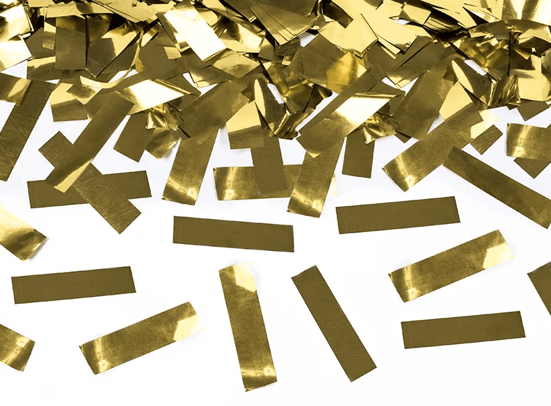 PartyDeco Konfettikanone, gold metallic, 40 cm