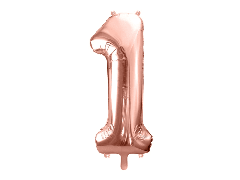 Folienballon Ziffer ''1'', 86cm, roségold