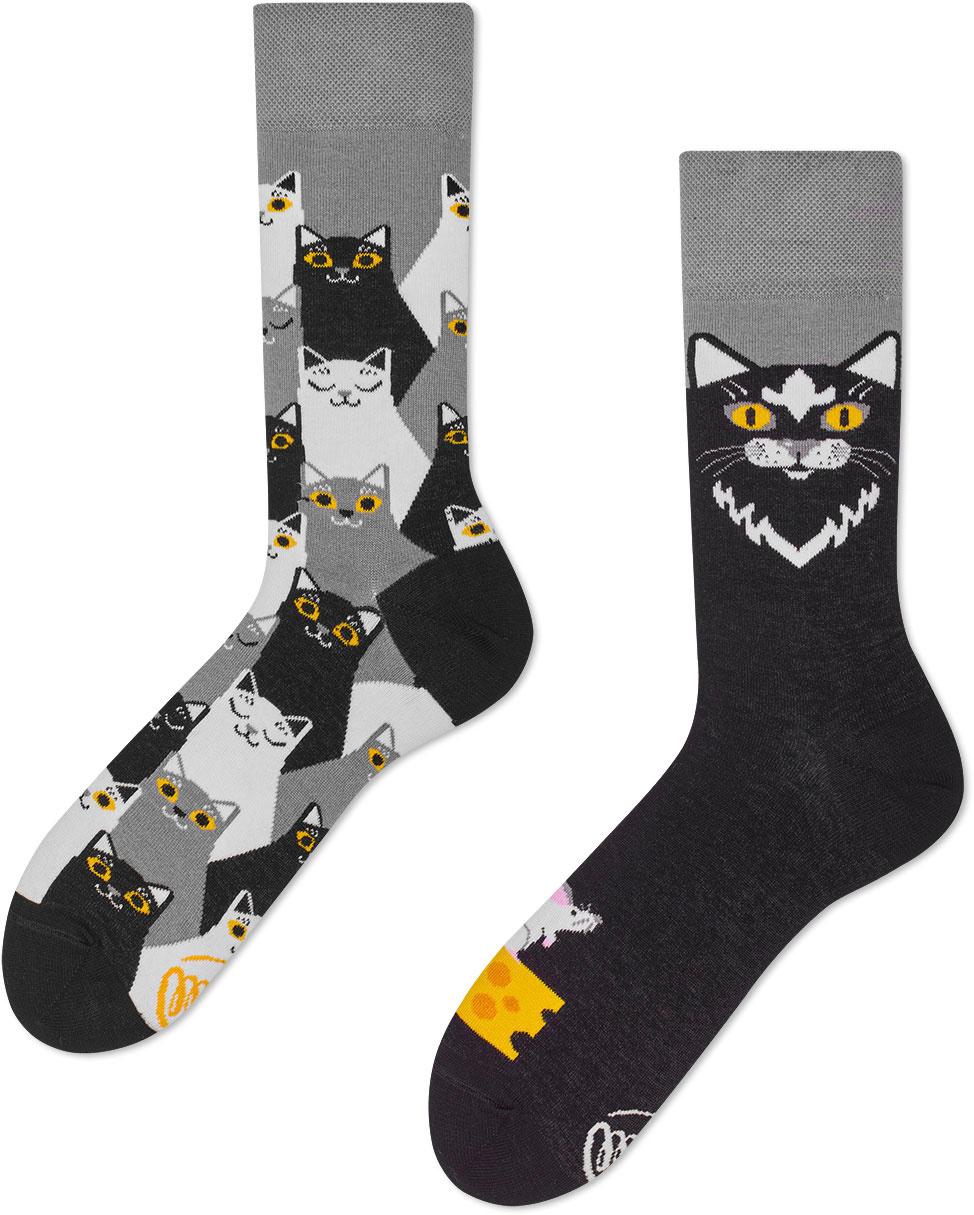 MANY MORNINGS Unisex Socken Black Cat