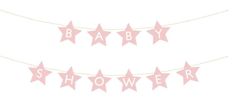Banner Baby shower, 290x16.5 cm, hellrosa
