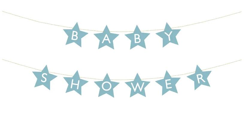 Banner Baby shower, 290x16.5 cm, hellblau