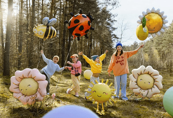 Folienballon Sonne, gelb, ca. 90 cm