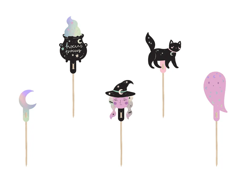Halloween Muffin-Dekoration – 6-teiliges Set, 14 cm