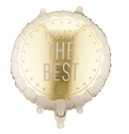 Folienballon You Are The Best, beige-gold, 35 x 35 cm