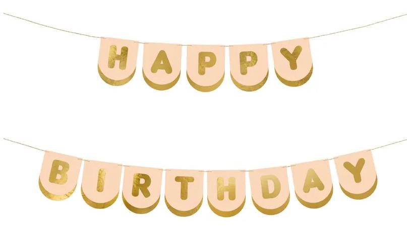Happy Birthday Pferde-Banner, 13 x 150 cm
