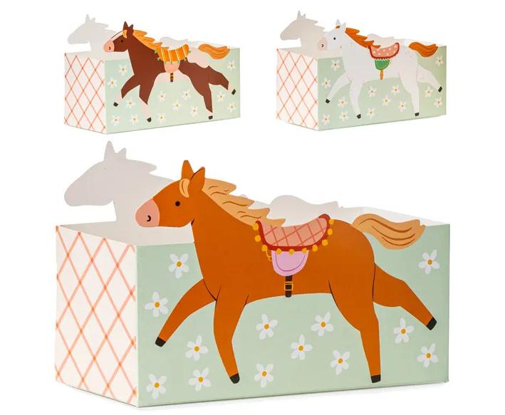 Snackboxen Pferde, 3 Stk., Papier