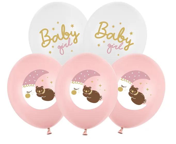 Luftballons 30 cm, Baby Girl, Mix, 6 Stk.