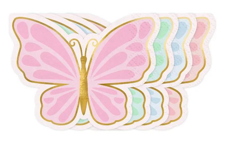 Servietten Schmetterling, Mix, 16x12 cm, 12 Stk.