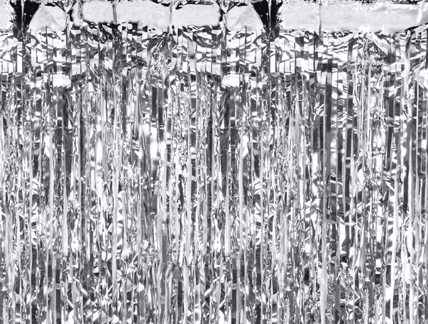 Metallic-Türvorhang, silber, 100 x 200 cm