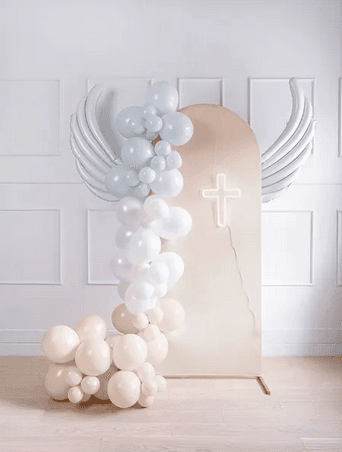 Folienballon-Set Flügel, weiß, 2-teilig, 95 x 37 cm