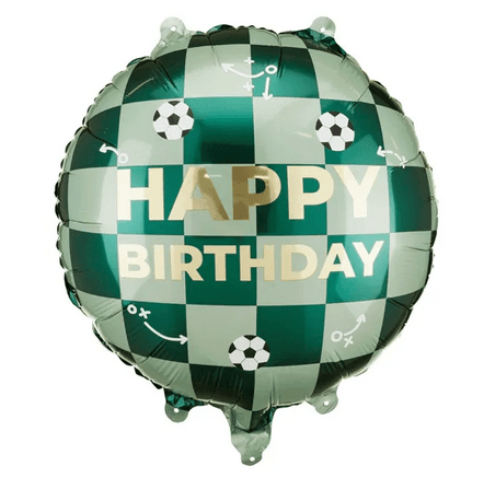 Folienballon Happy Birthday Fußball, grün, 35 x 35 cm