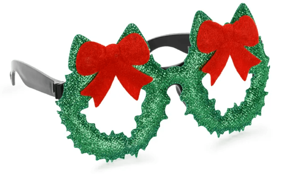 PartyDeco Weihnachtskranz-Brille, Mix