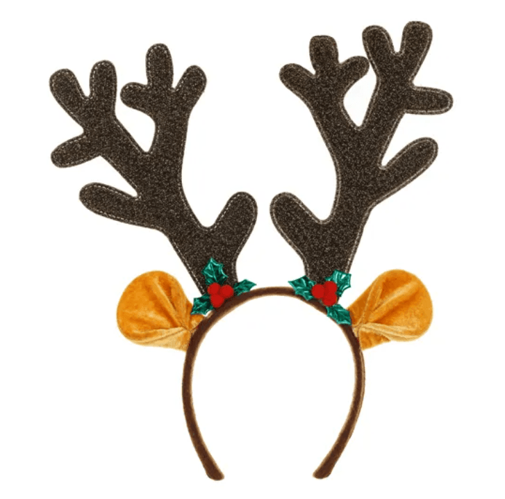 PartyDeco Rentiergeweih-Stirnband mit Ohren, 29x34cm