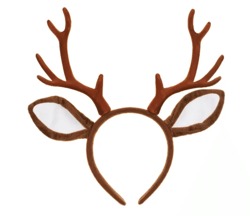 PartyDeco Rentiergeweih-Stirnband mit Ohren, 26x28,5cm