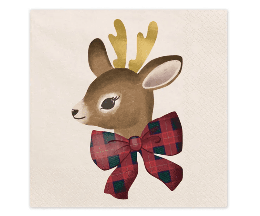 PartyDeco Hirsch-Servietten, 33x33 cm