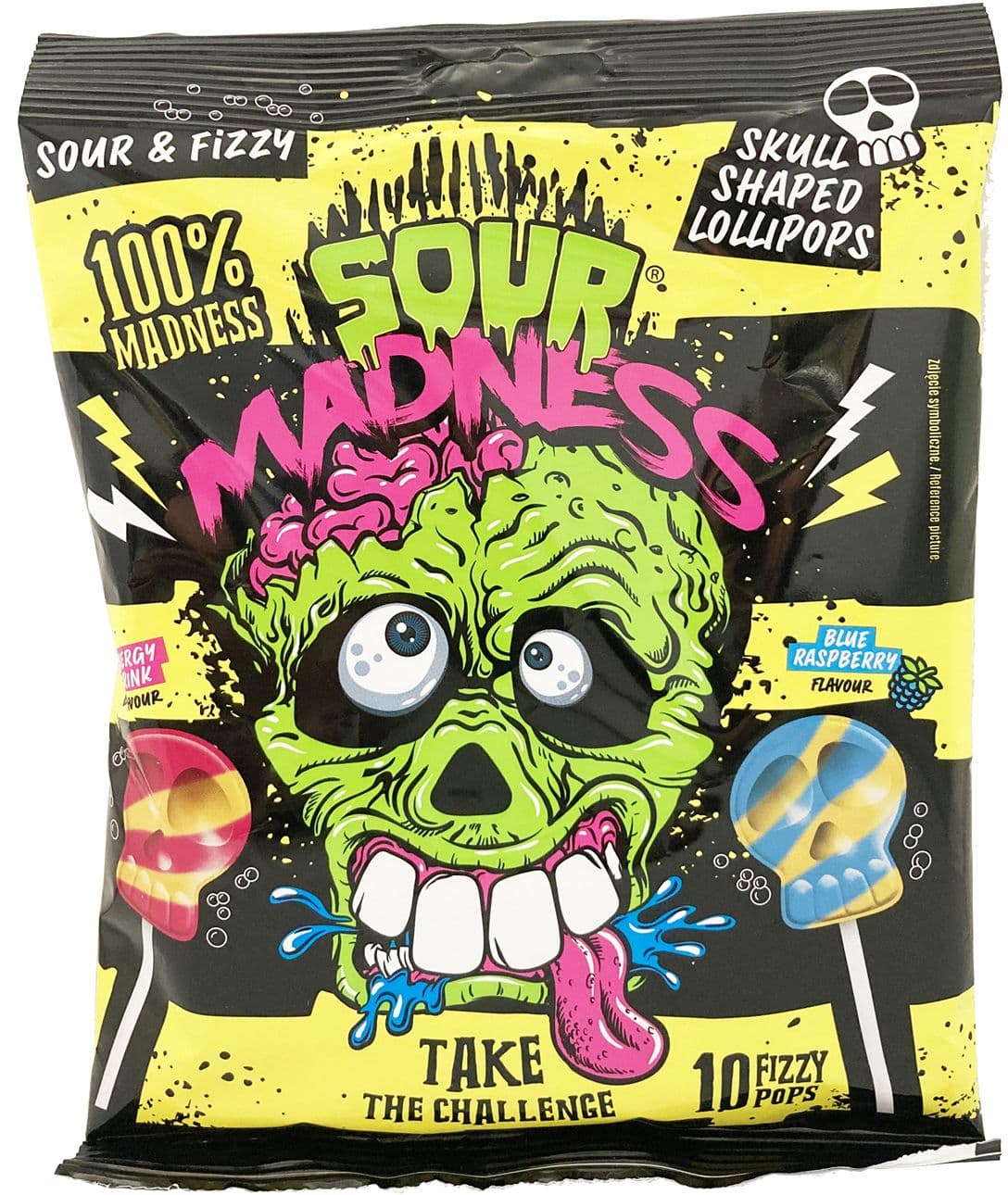 Sour Madness® Skull Pops Lollies