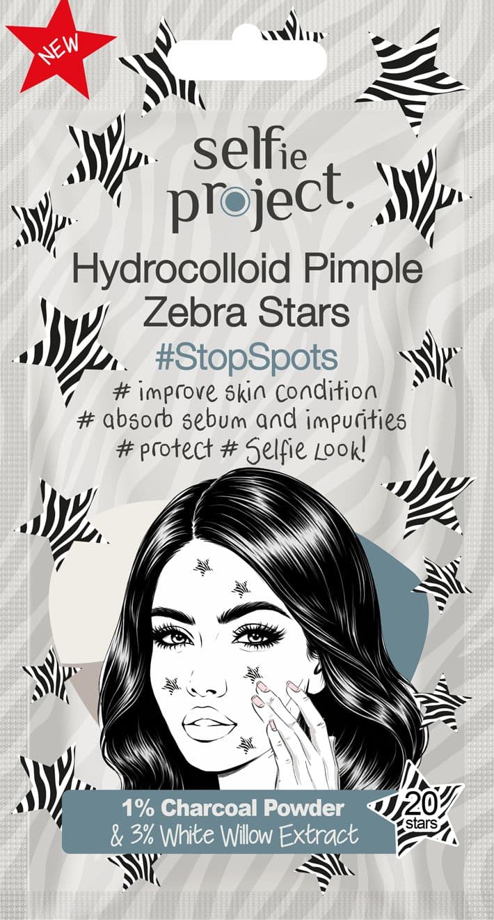 Selfie Project Hydrocolloid Pimple Zebra Stars