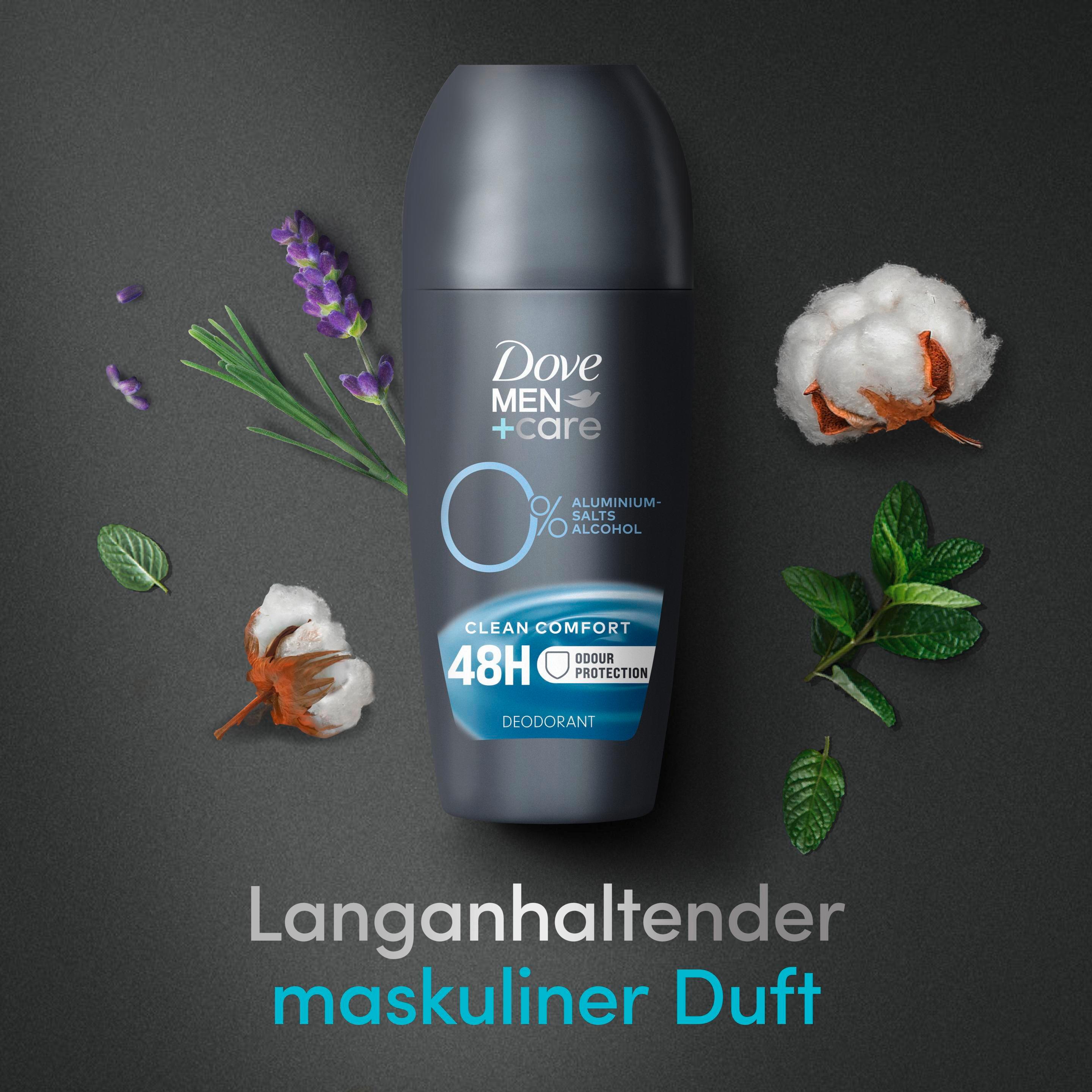 Produktbild Dove Men+Care Deo Roll-On Clean Comfort ohne Alkohol/Aluminiumsalze 50 ml 7 von 7