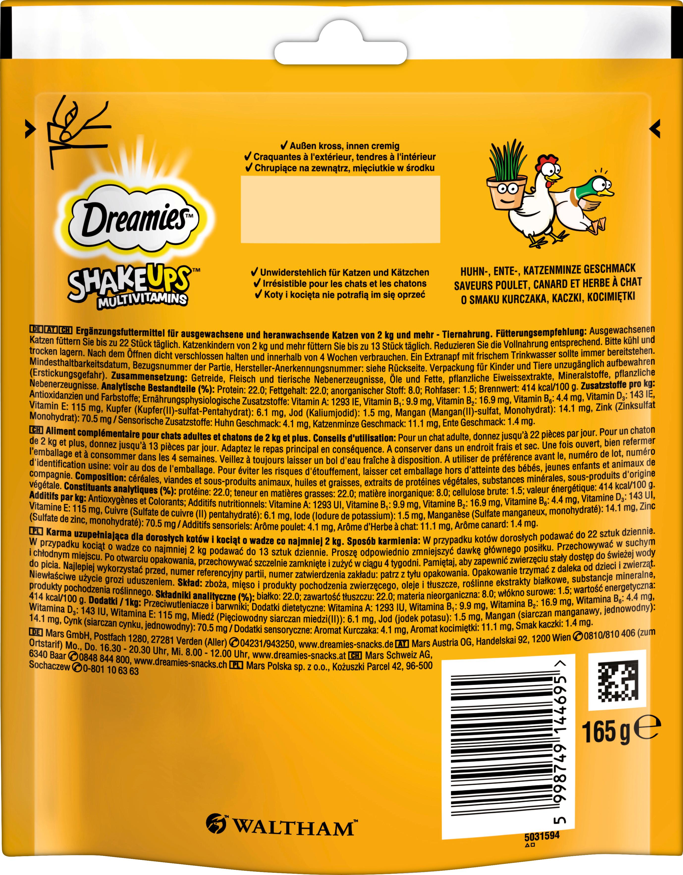 Produktbild Dreamies Katzensnack Shake Ups Multivitamins Mega Pack 2 von 2