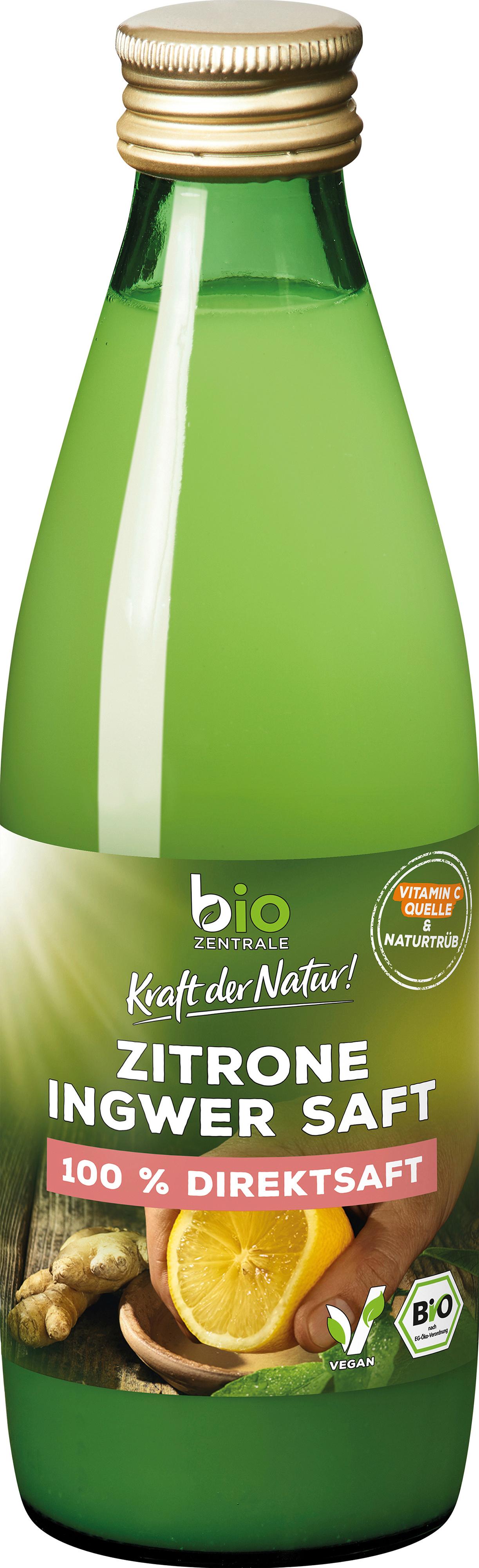 biozentrale Zitronen-Ingwer-Saft