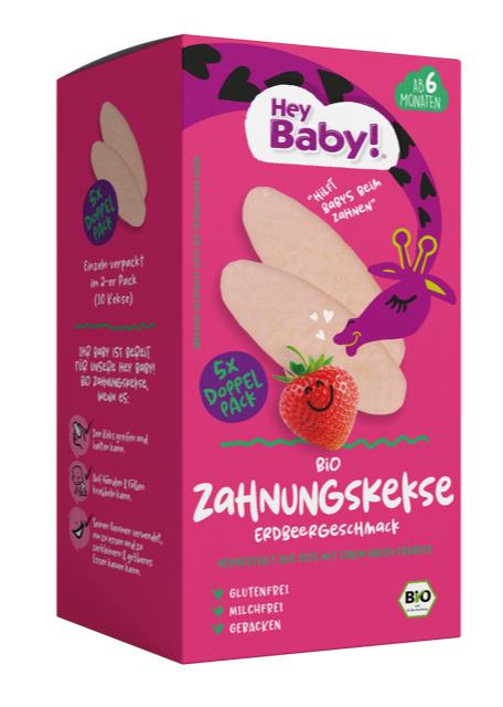Produktbild Hey Baby! Bio Zahnungskeks Erdbeere 2 von 2