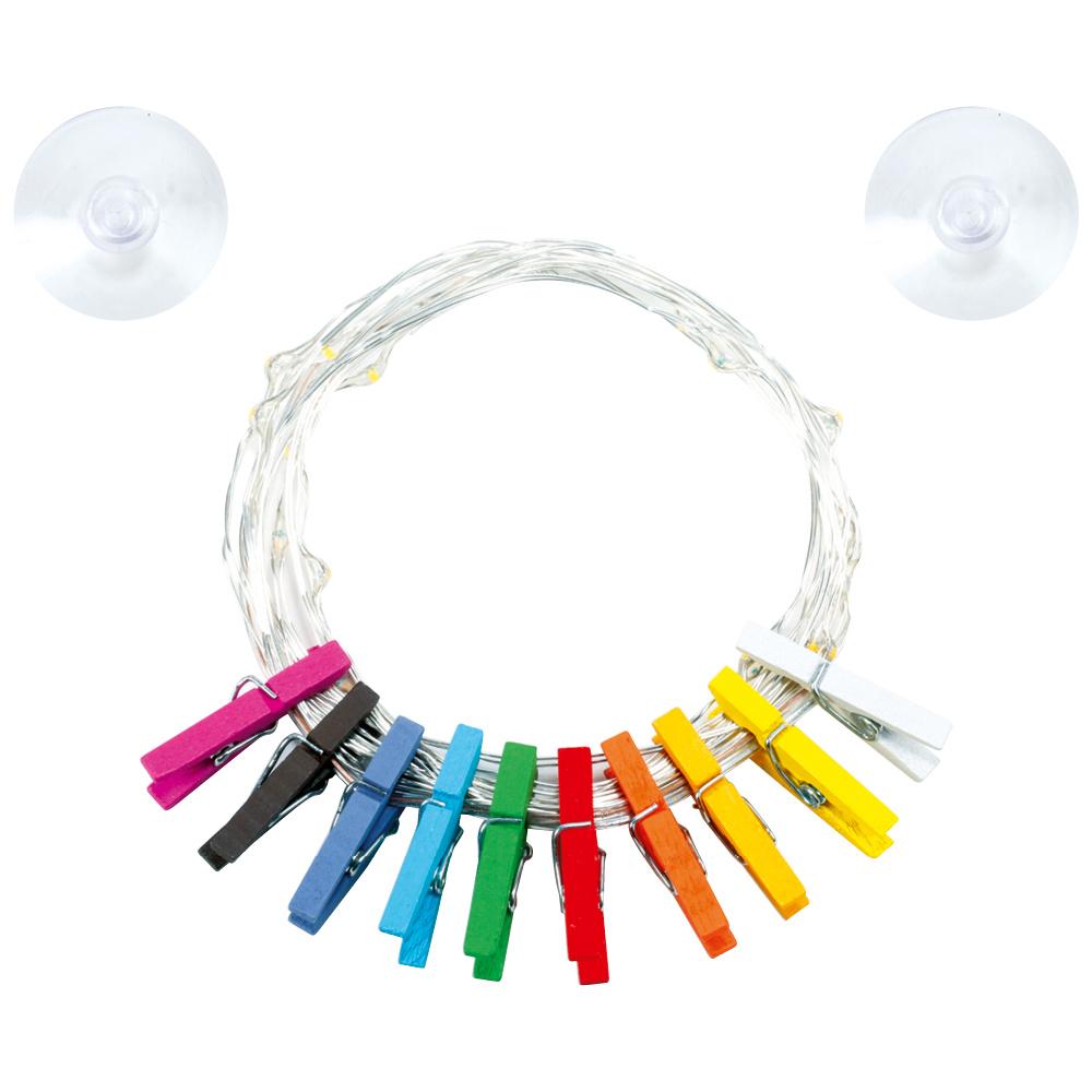 Produktbild Kikkerland Lichterkette mit Mini-Wäscheklammern, batteriebetrieben 2 von 2