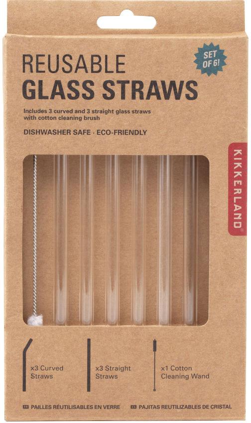 Produktbild Kikkerland Glastrinkhalme klar 6-tlg. 2 von 2