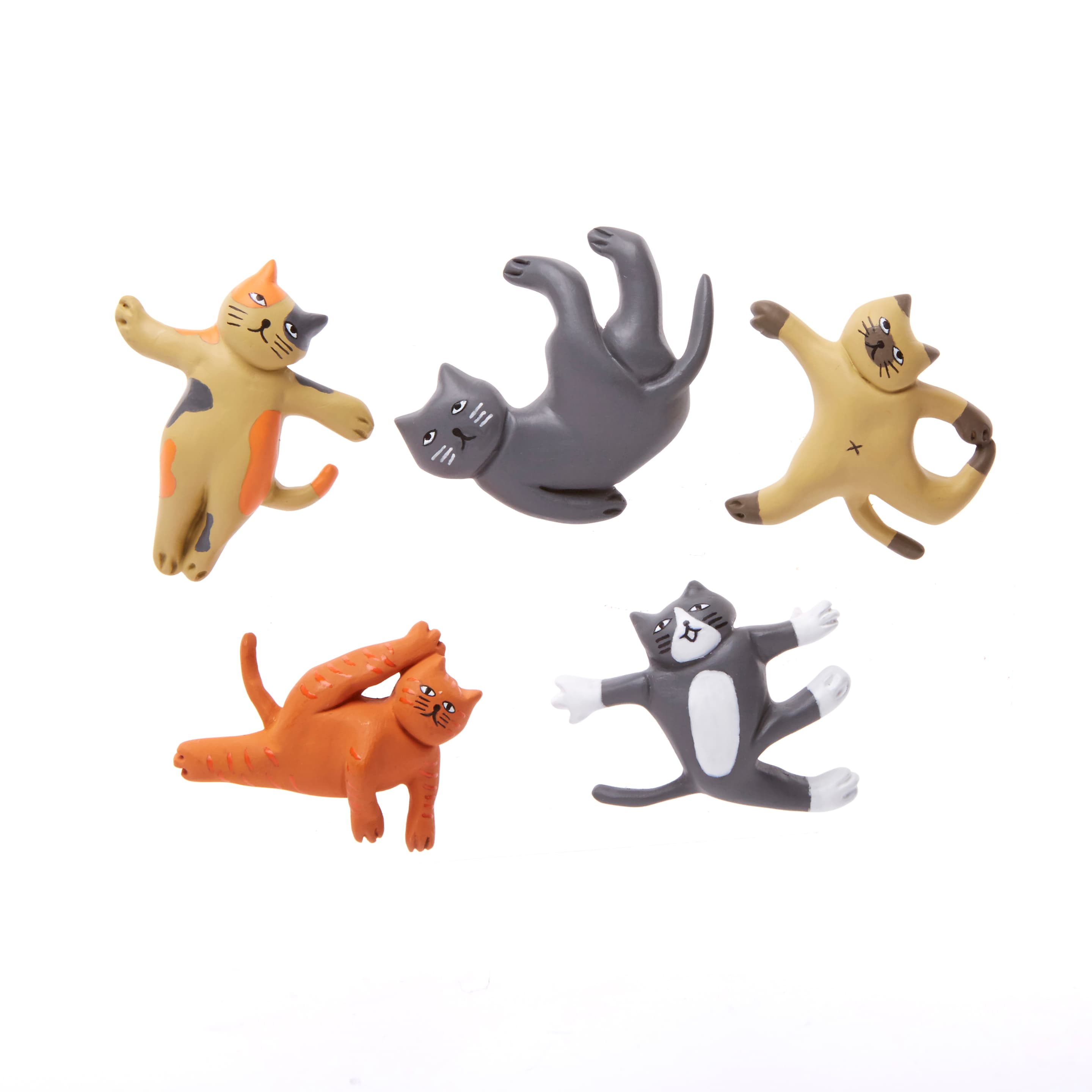 Kikkerland Magnetset Yoga Katzen 5tlg.