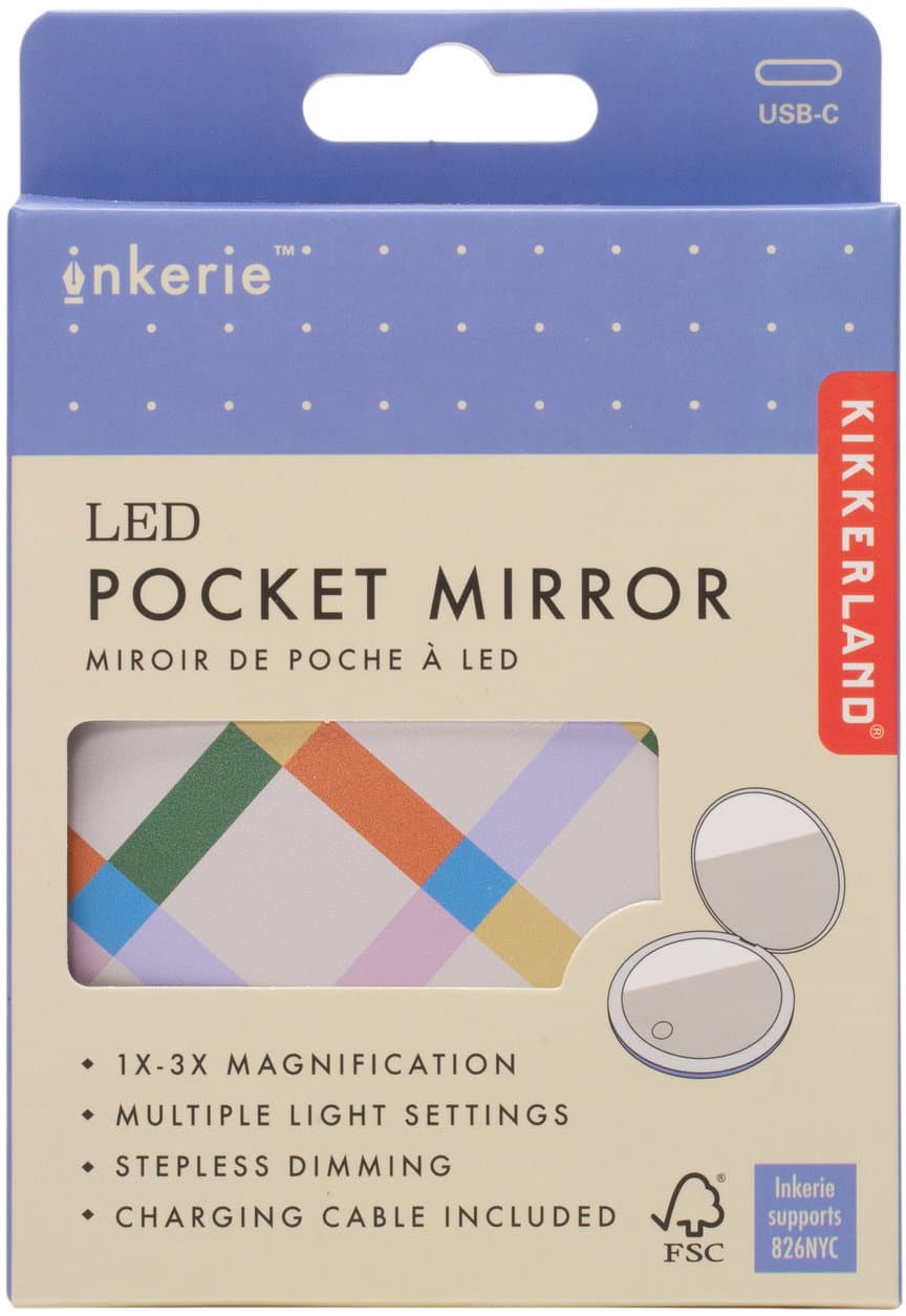 Kikkerland LED-Taschenspiegel Inkerie