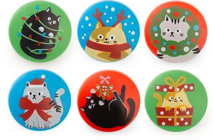 Kikkerland Beutelclips Christmas Cats