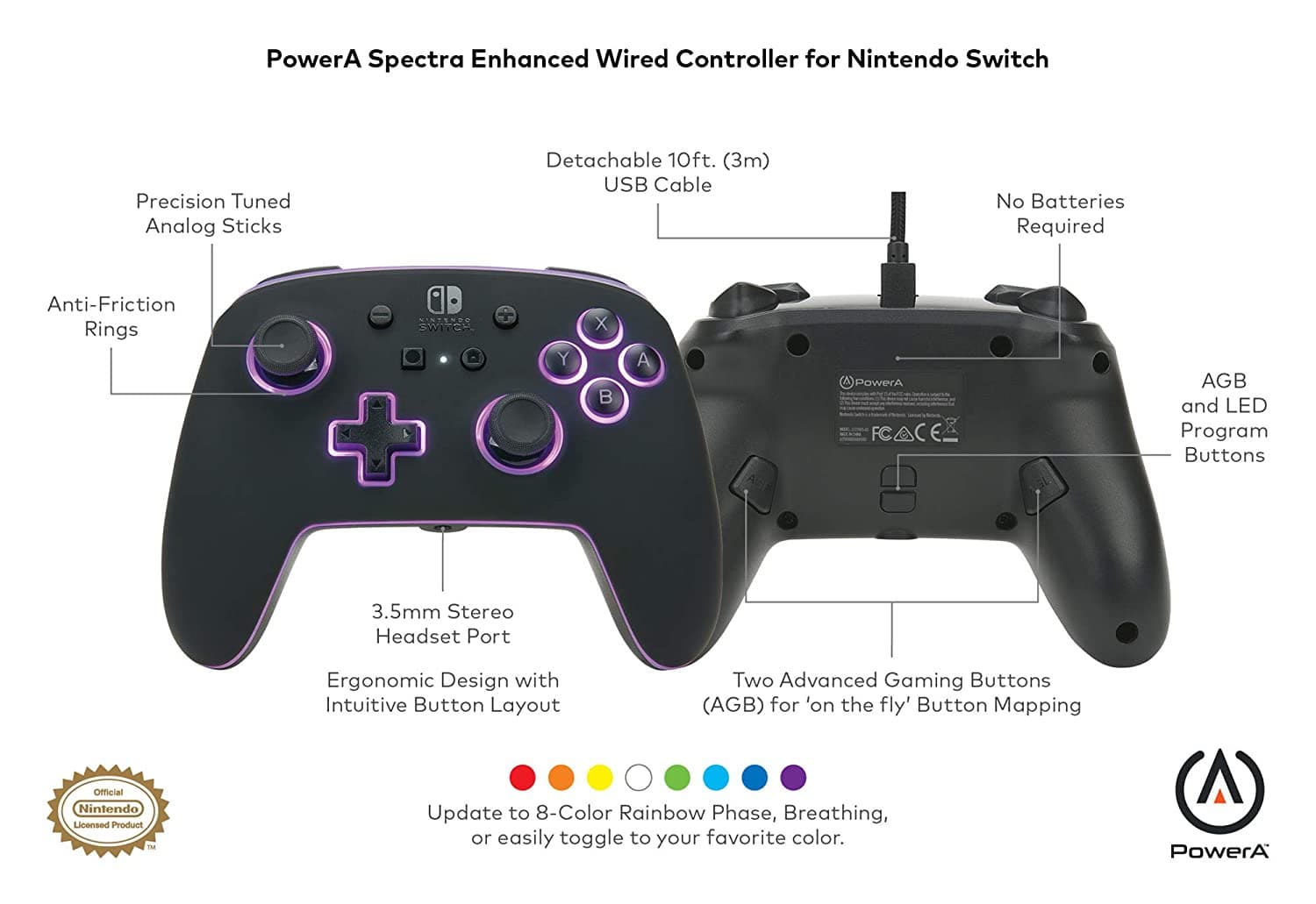 Produktbild PowerA Enhanced Wired Spectra Controller für Nintendo Switch 7 von 10