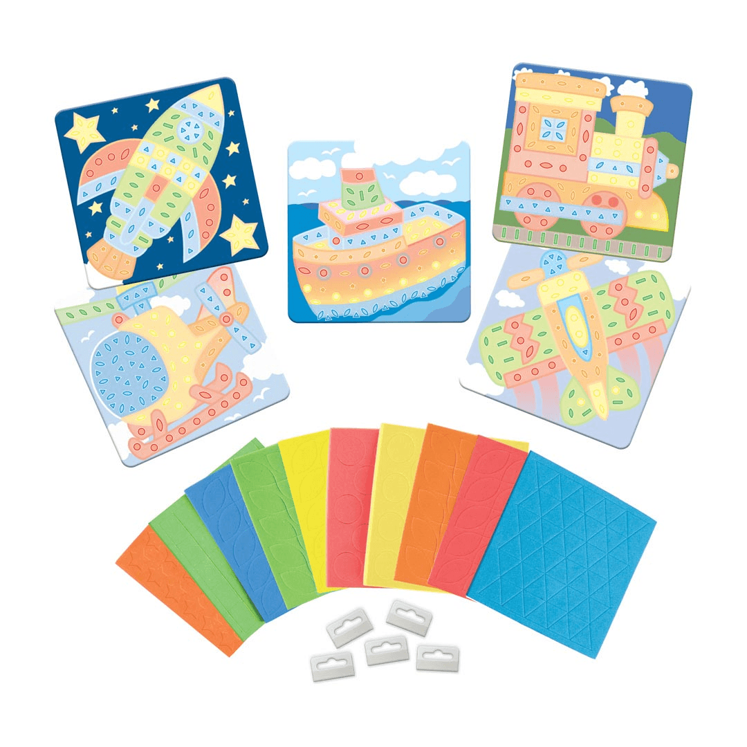 Produktbild Mein Erstes Sticky Mosaics - Fahrzeuge, 480+ Moosgummi- und Glitzerplättchen 3 von 5
