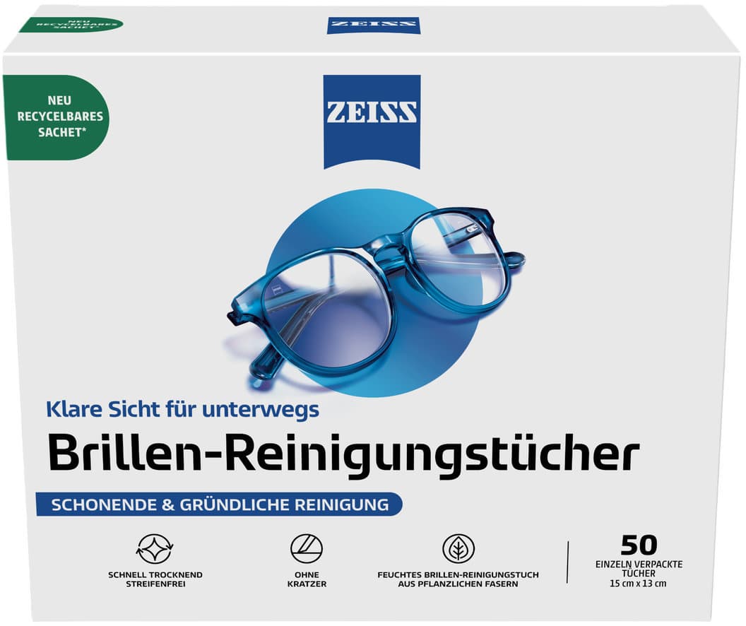 ZEISS Recycelbare Brillen-Reinigungstücher