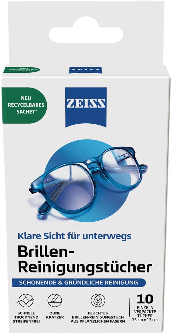 ZEISS Recycelbare Brillen-Reinigungstücher