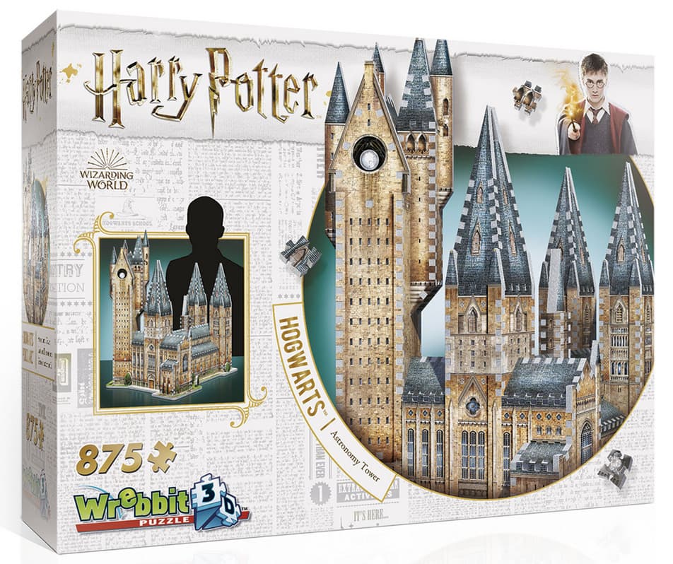 Produktbild Wrebbit 3D Puzzle - Harry Potter - 3D-Puzzle Hogwarts Astronomieturm, 875 Teile 2 von 3