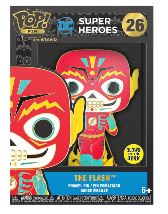 Funko - POP! - DC Comics - Pin The Flash (dia de los DC) (glow), 1 Stück, sortiert