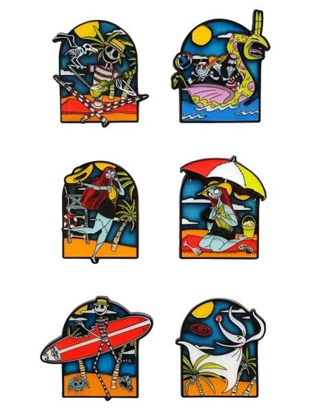 Loungefly The Nightmare Before Christmas Blind Pin Set Summer Theme