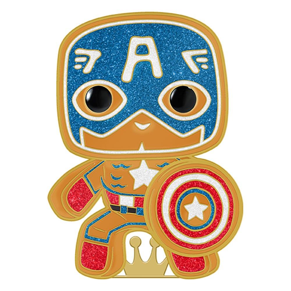 Funko - POP! - Marvel Loungefly POP! Pin Ansteck-Pin Captain America 10 cm