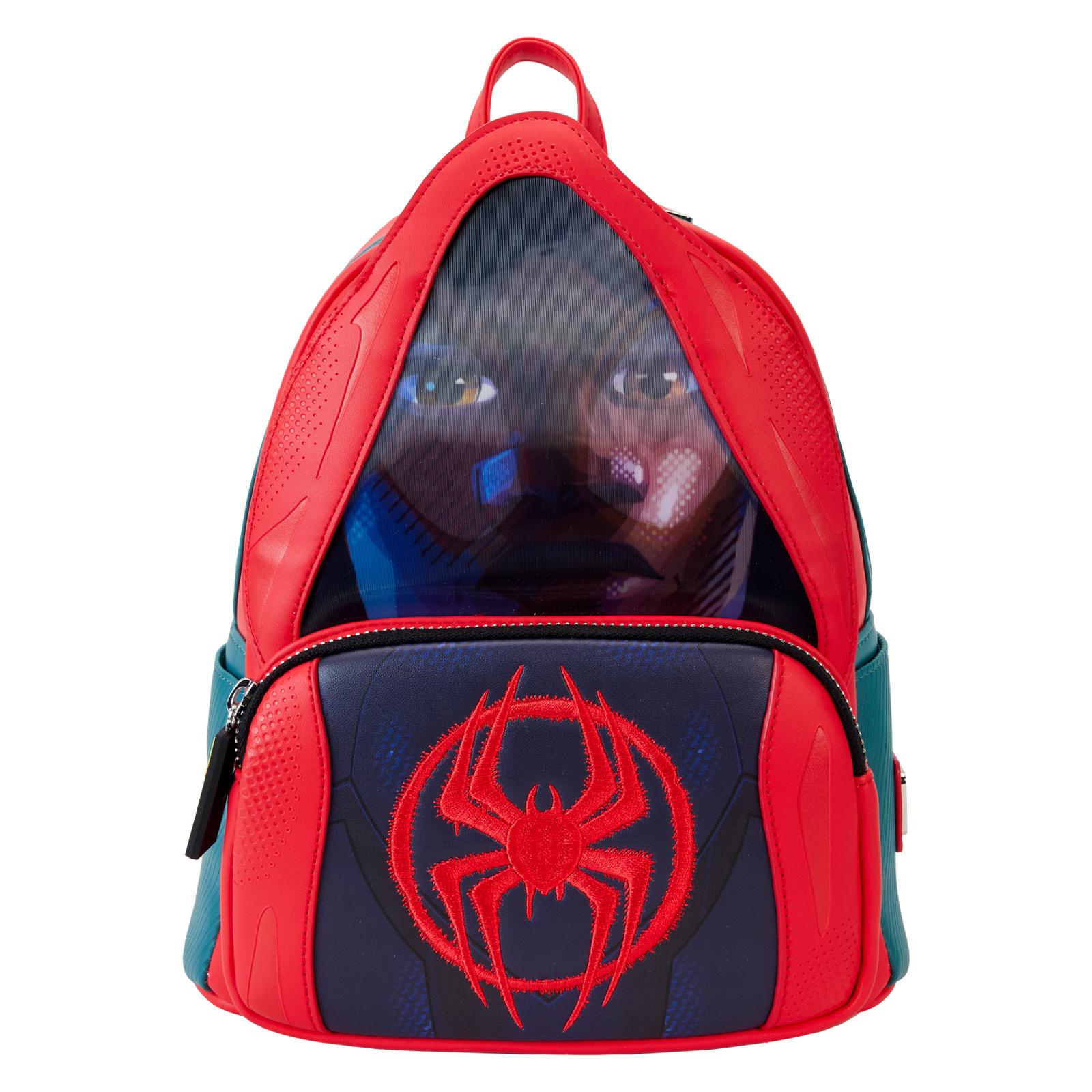 Loungefly Spider-Verse Miles Morales Hoodie Cosplay Lenticular Mini Backpack