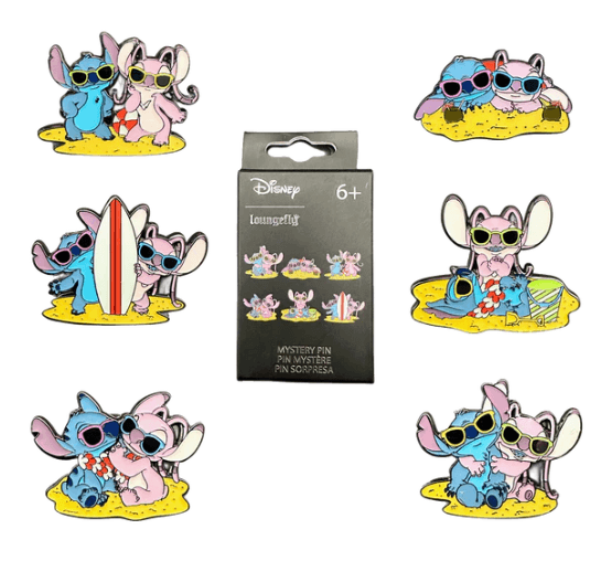 Funko Disney - Lilo & Stitch - Loungefly Stitch And Angel Beach Scene Blind Box Pin - Disney