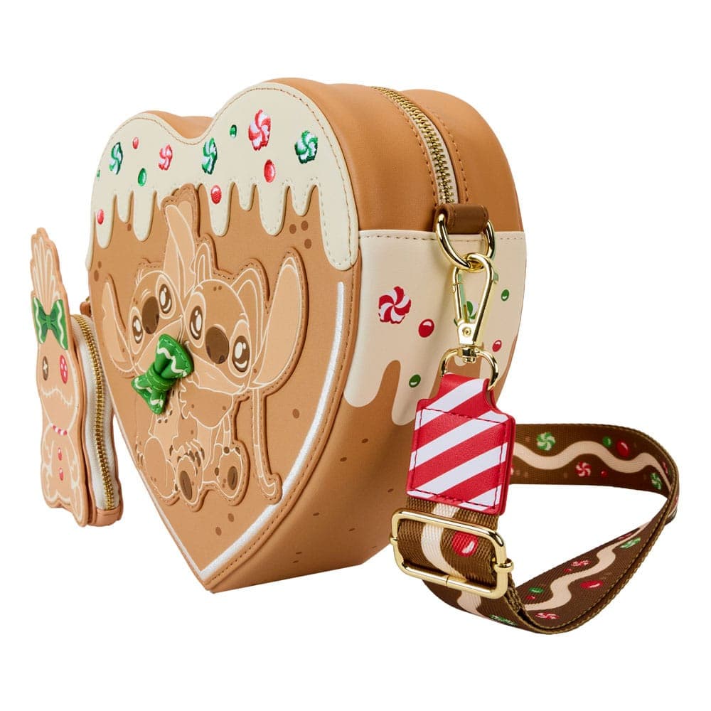 Produktbild Funko Disney - Lilo & Stitch - Loungefly Disney Umhängetasche Lilo & Stitch Angel and Stitch Gingerbread Heart 4 von 4