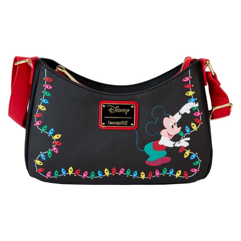 Loungefly Mickey&Friends Holiday String Lights Light Up Crossbody Bag