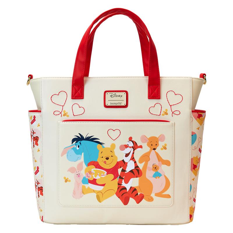 Loungefly Disney Winnie The Pooh&Friends Hearts Convertible Backpack&Tote Bag