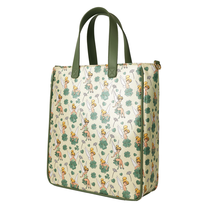 Produktbild Loungefly Disney Peter Pan Tinker Bell Clover All-Over Print Tote Bag With Coin Bag 10 von 11