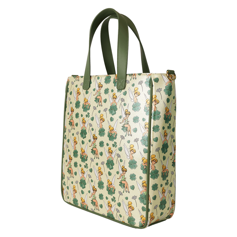 Produktbild Loungefly Disney Peter Pan Tinker Bell Clover All-Over Print Tote Bag With Coin Bag 9 von 11