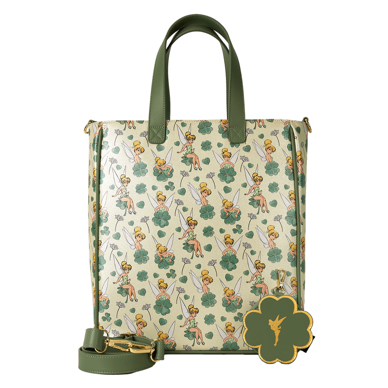 Produktbild Loungefly Disney Peter Pan Tinker Bell Clover All-Over Print Tote Bag With Coin Bag 5 von 11