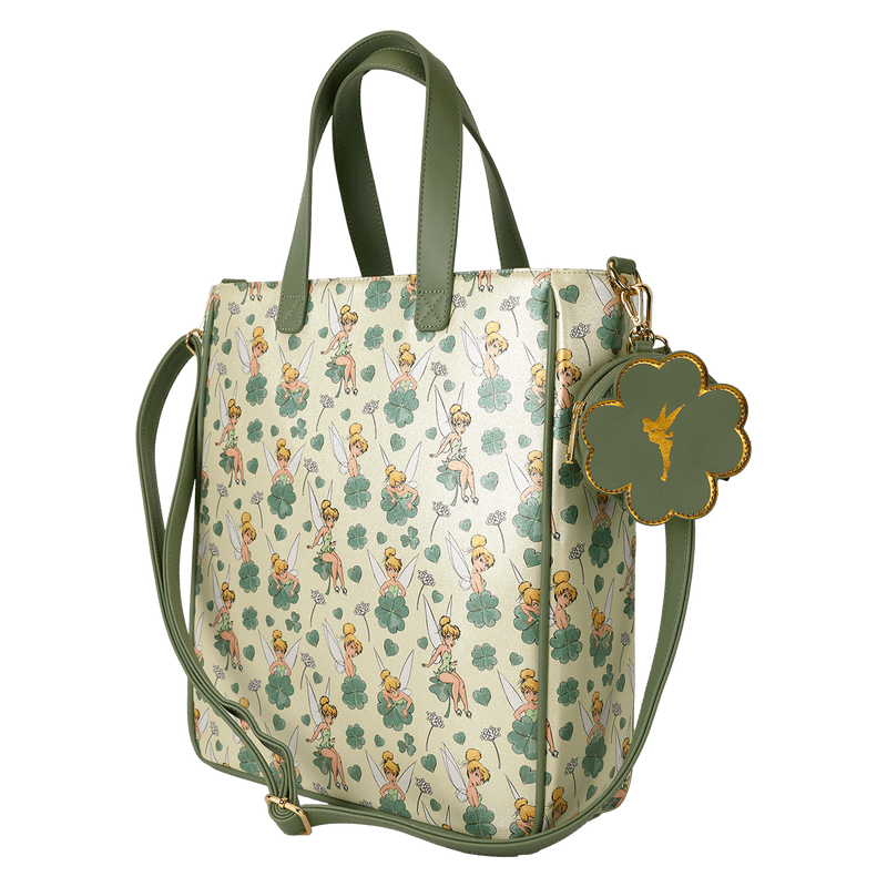 Produktbild Loungefly Disney Peter Pan Tinker Bell Clover All-Over Print Tote Bag With Coin Bag 4 von 11