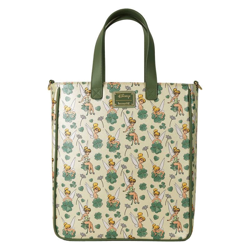 Produktbild Loungefly Disney Peter Pan Tinker Bell Clover All-Over Print Tote Bag With Coin Bag 3 von 11