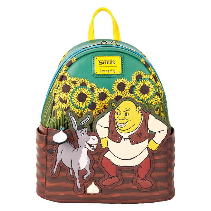 Loungefly Shrek & Donkey Sunflower Field Mini Backpack