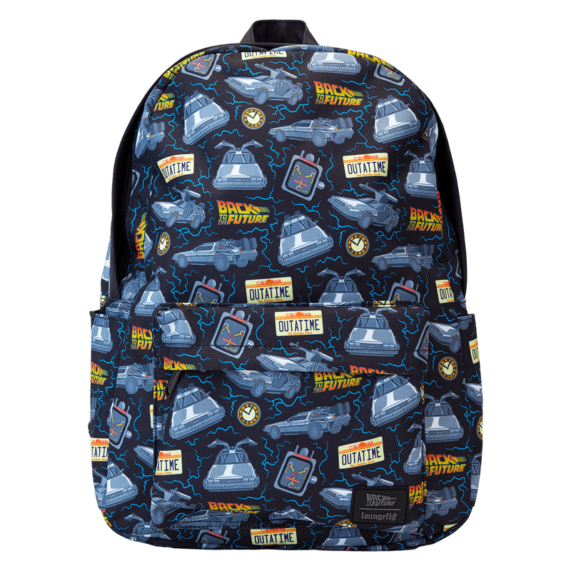 Loungefly Back To The Future 40th Anniversary All-Over Print Nylon Full-Size Backpack